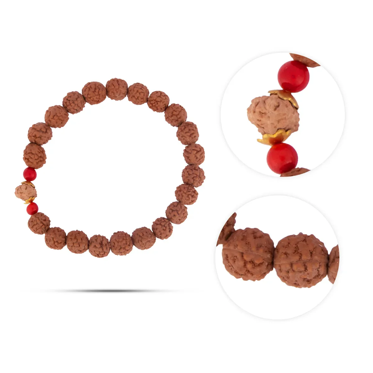 11 Face Rudraksha Bracelet | 11 Mukhi Ruthratcham Bracelet/ Rudraksh Hand Band For Spiritual Wear - Image 3