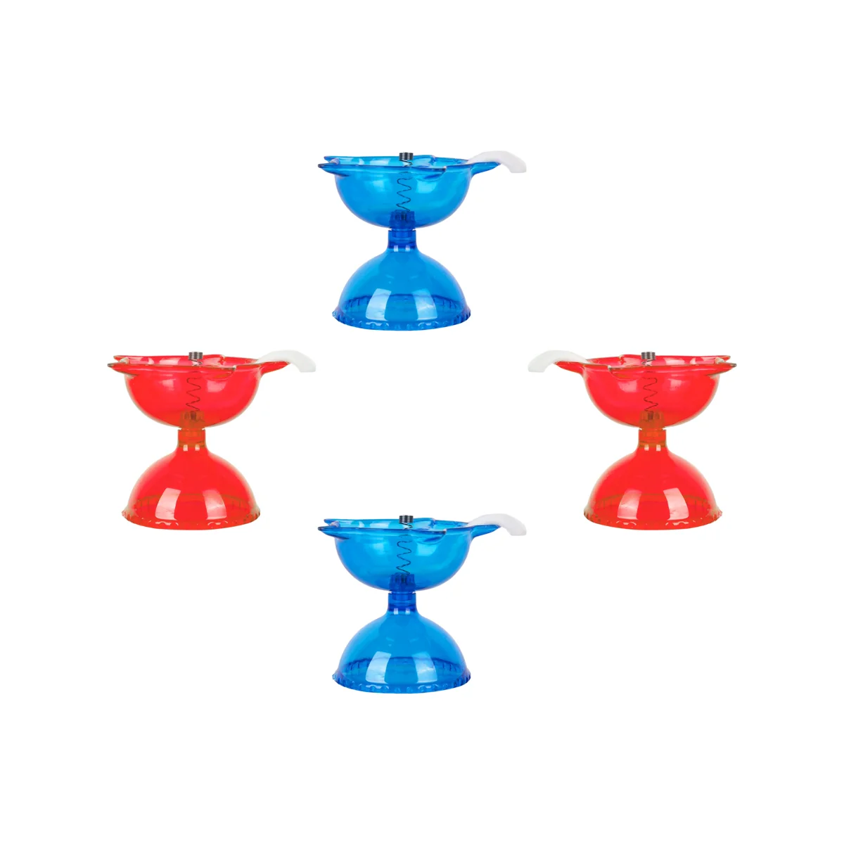 3D Reflection Diya Set - 1.5 x 2 Inches | 4 Pcs/ Plastic Lamp/ 3D Diyas/ Decorative Diya/ Floating Diya for Home