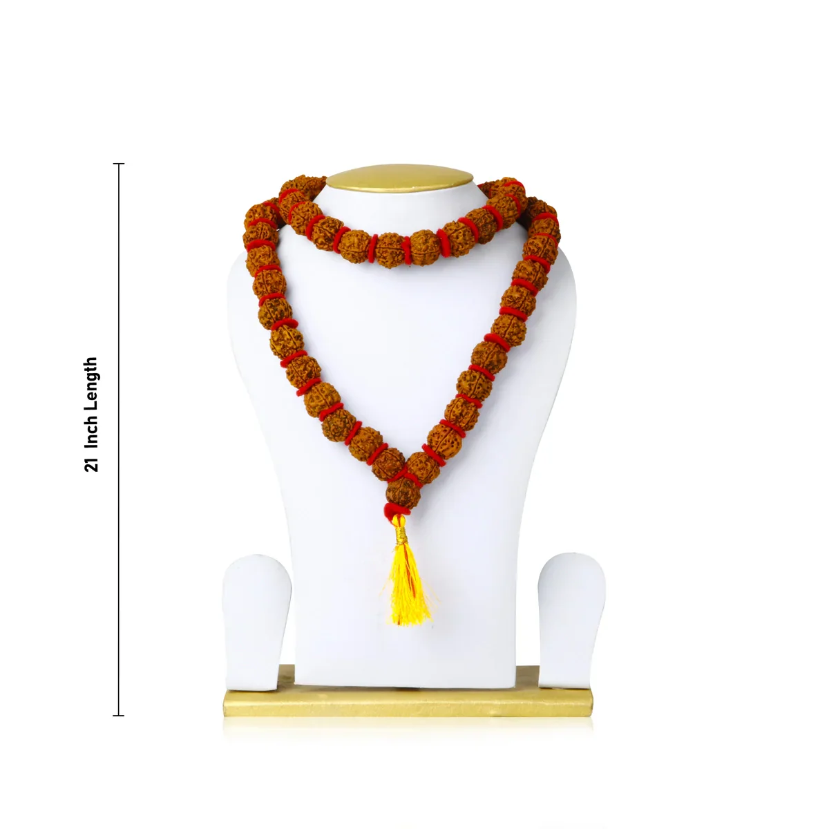 5 Mukhi Rudraksha Mala - 21 Inches | 54 Beads/ 5 Face Kantha Mala for Men & Women - Image 3