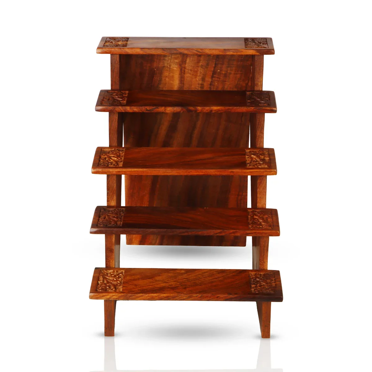5 Steps Golu Padi - 11.5 x 8.5 Inches | Wooden Golu Stand for Navratri - Image 2