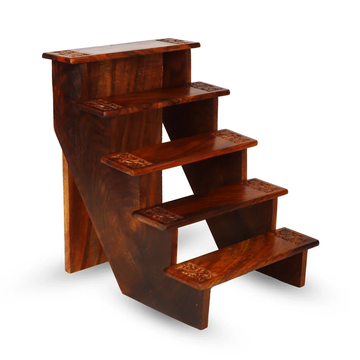 5 Steps Golu Padi - 11.5 x 8.5 Inches | Wooden Golu Stand for Navratri - Image 3