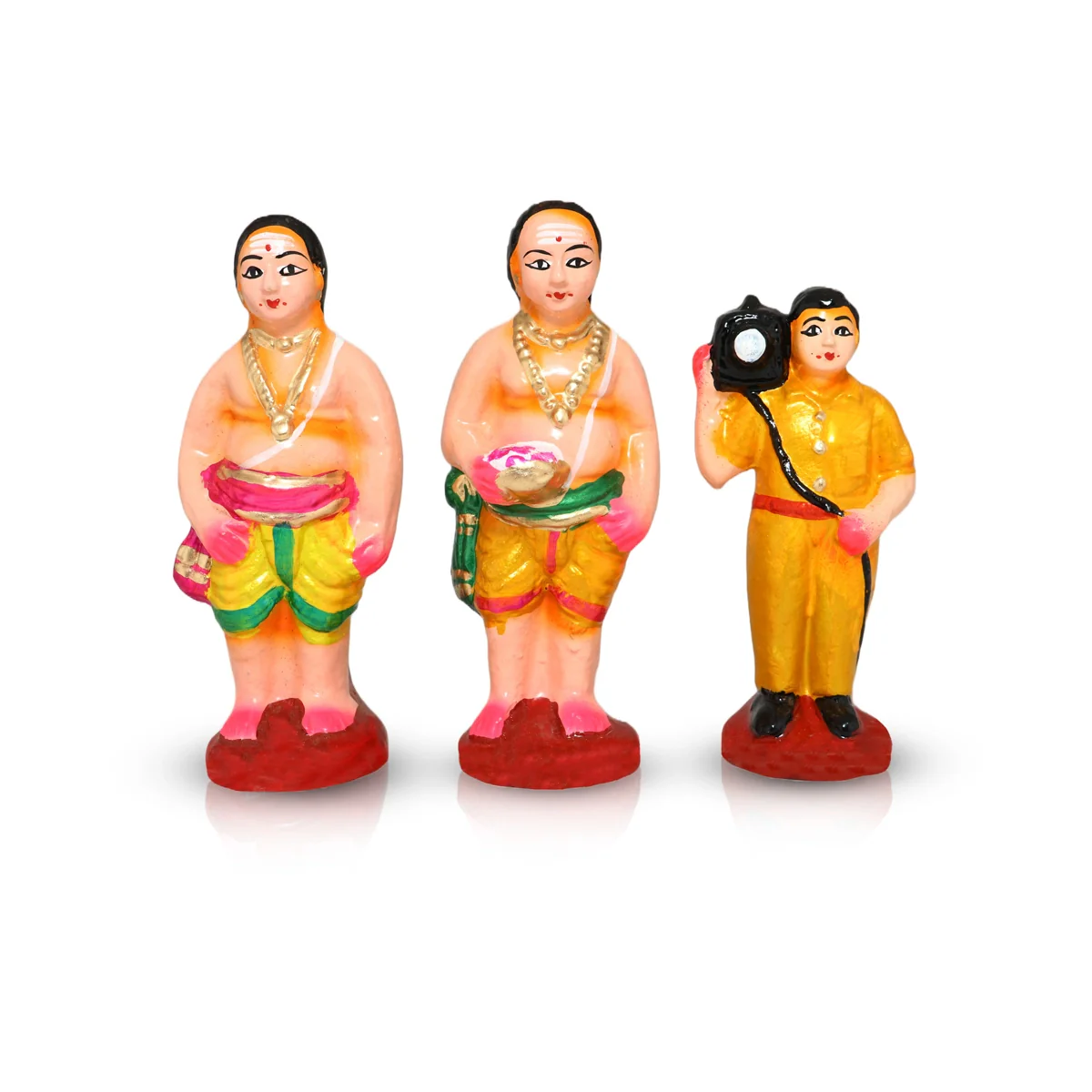 60th Marriage Clay Golu Bommai Set - 7 x 5.5 Inches | Giri Golu Doll/ Navaratri Golu Bomma/ Gombe/ Bommai - Image 5