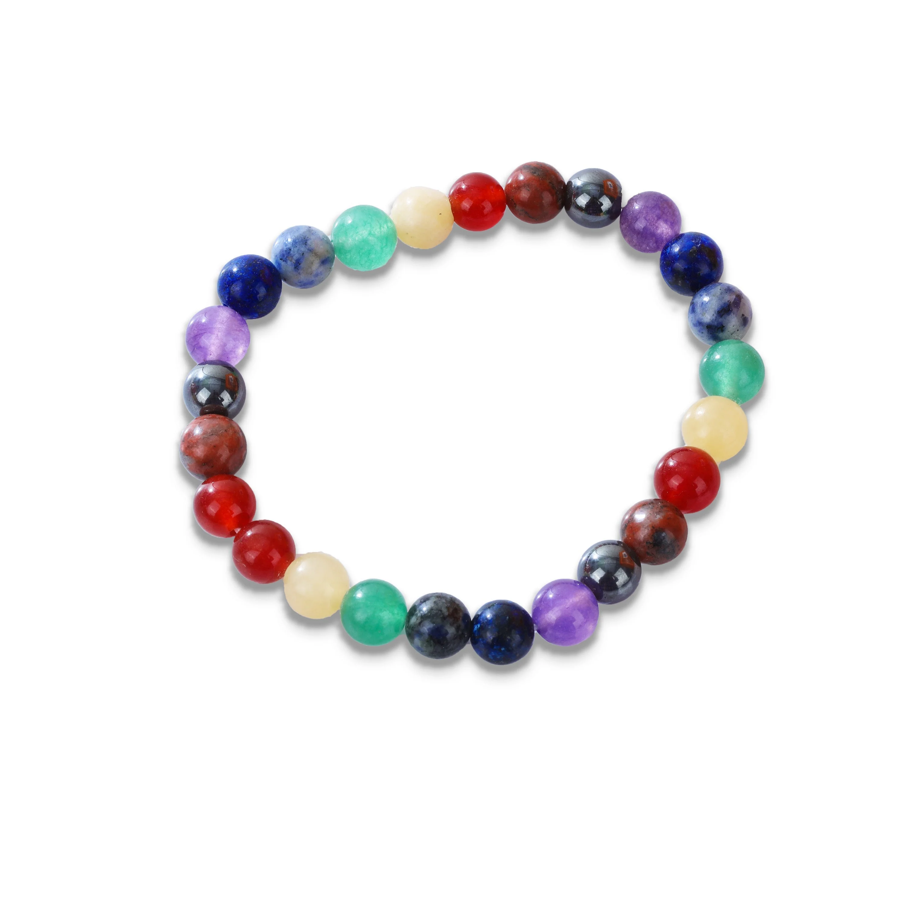 7 Chakra Bracelet - 3 Inches | 7 Chakra Stone Bracelet/ 7 Chakra Crystal Bracelet for Men & Women