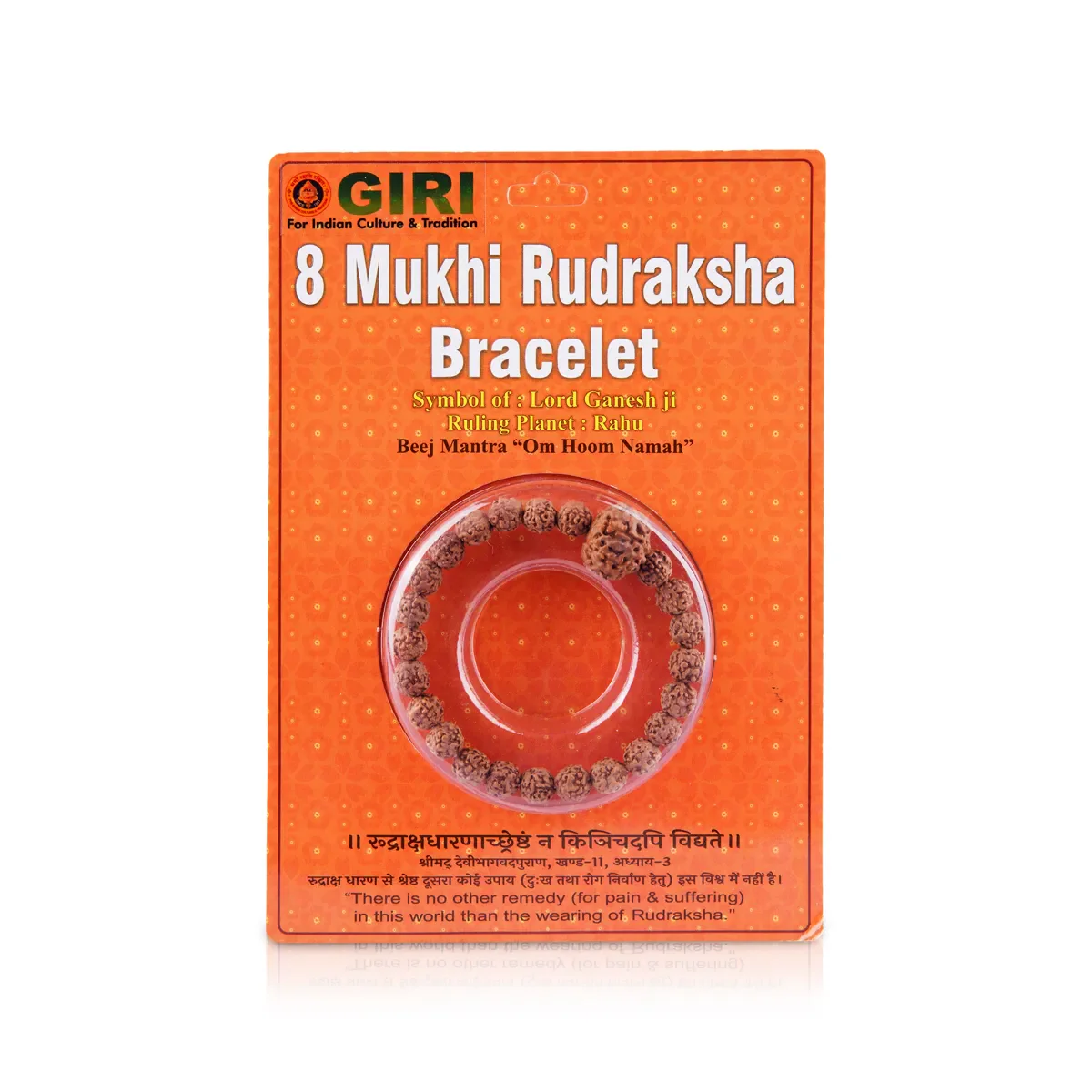 8 Mukhi Rudraksha Bracelet | Java Rudraksha Hand Bracelet/ 8 Face Rudraksh Hand Band For Spiritual Wear - Image 2