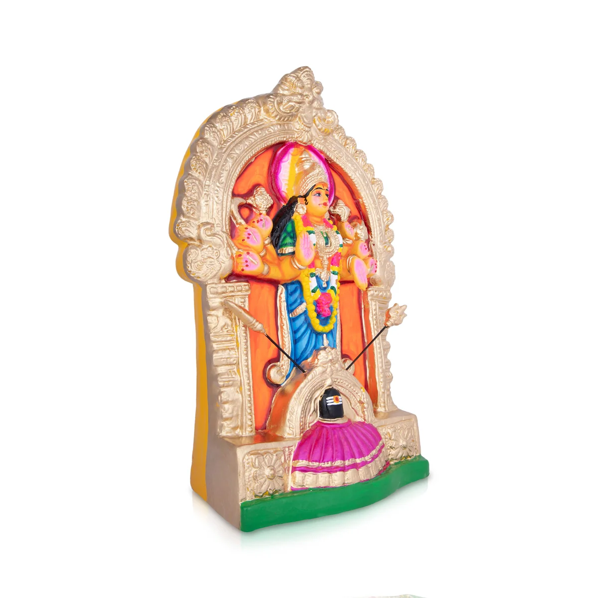 Aadi Shakti Statue Paper Mache Golu Bommai- 20 X 13 Inches | Navaratri Golu Gombe/Giri Golu Doll/Navratri Decor - Image 4