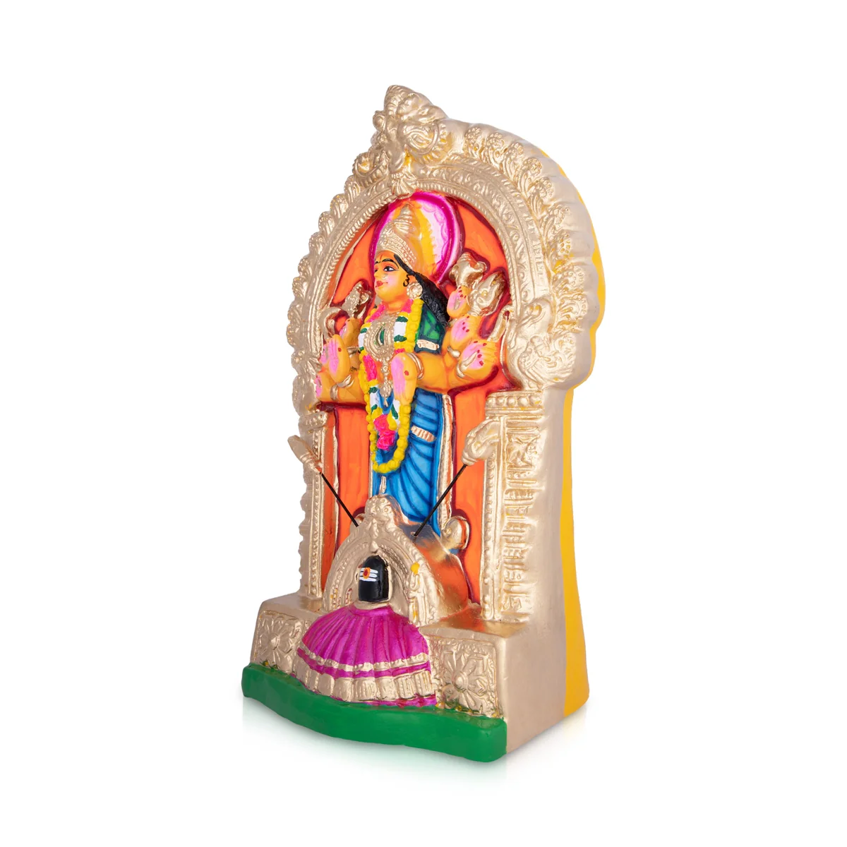 Aadi Shakti Statue Paper Mache Golu Bommai- 20 X 13 Inches | Navaratri Golu Gombe/Giri Golu Doll/Navratri Decor - Image 5