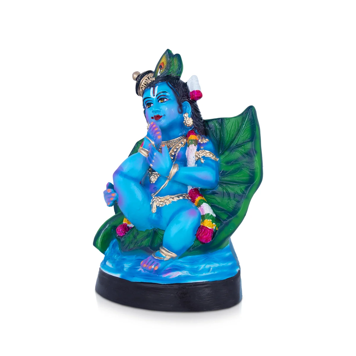 Aalilai Krishna Paper Mache Golu Bommai - 15 x 9.5 Inches | Giri Golu Doll/ Navaratri Golu Bomma/Gombe/Bommai - Image 4