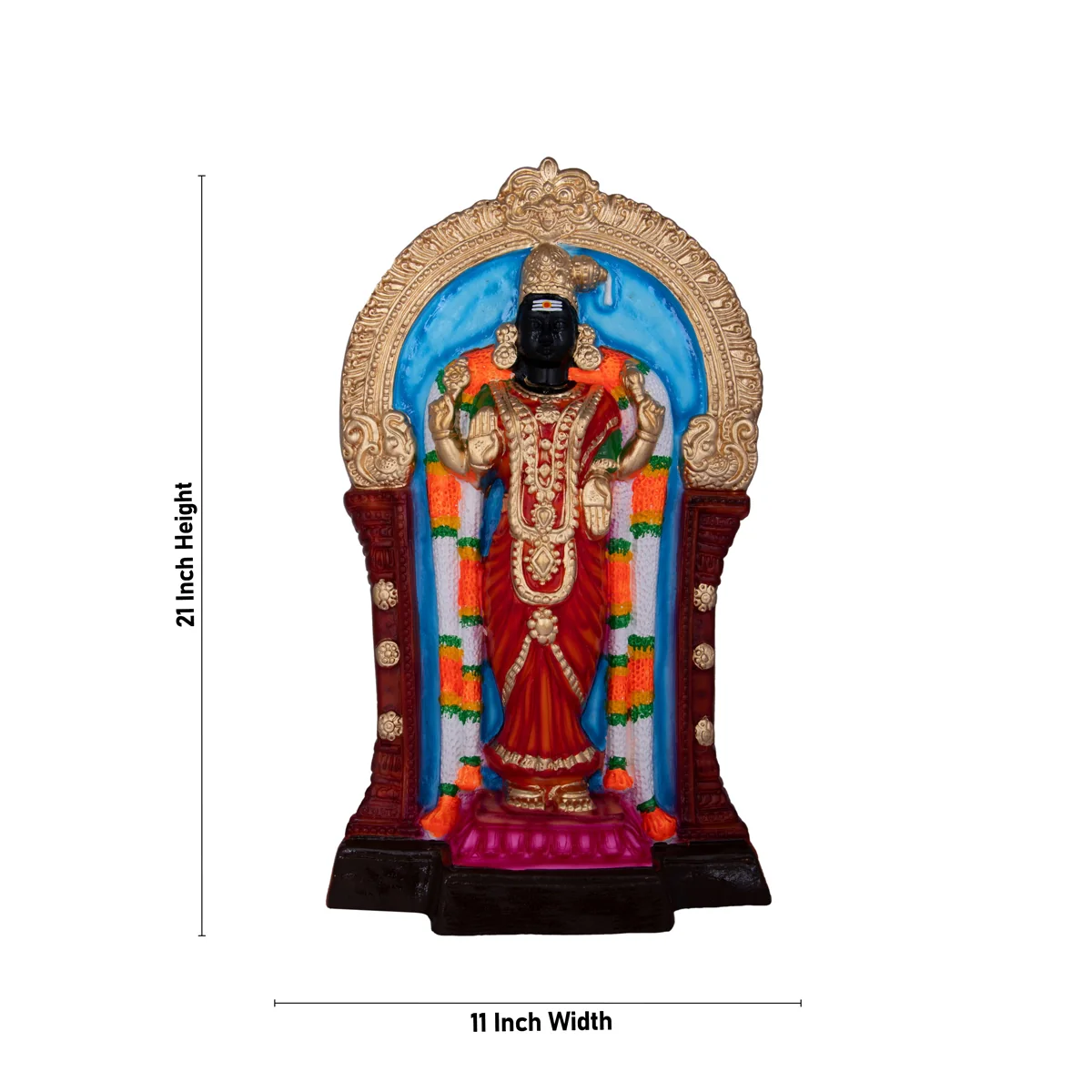 Abhirami Paper Mache Golu Bommai - 21 x 11 Inches | Giri Golu Doll/ Navaratri Golu Bomma/ Gombe/ Bommai - Image 2
