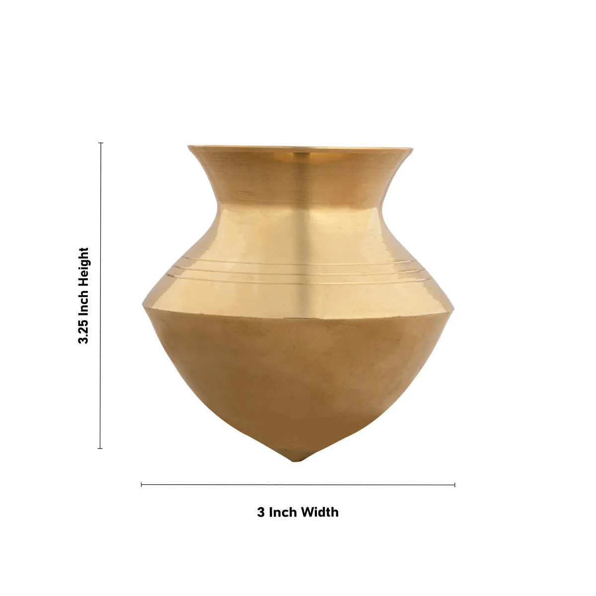 Abhishek Lota - 3.25 X 3 Inches | Shivling Lota/ Abhishek Pot/ Brass Lota For Pooja Abhishekam - Image 3