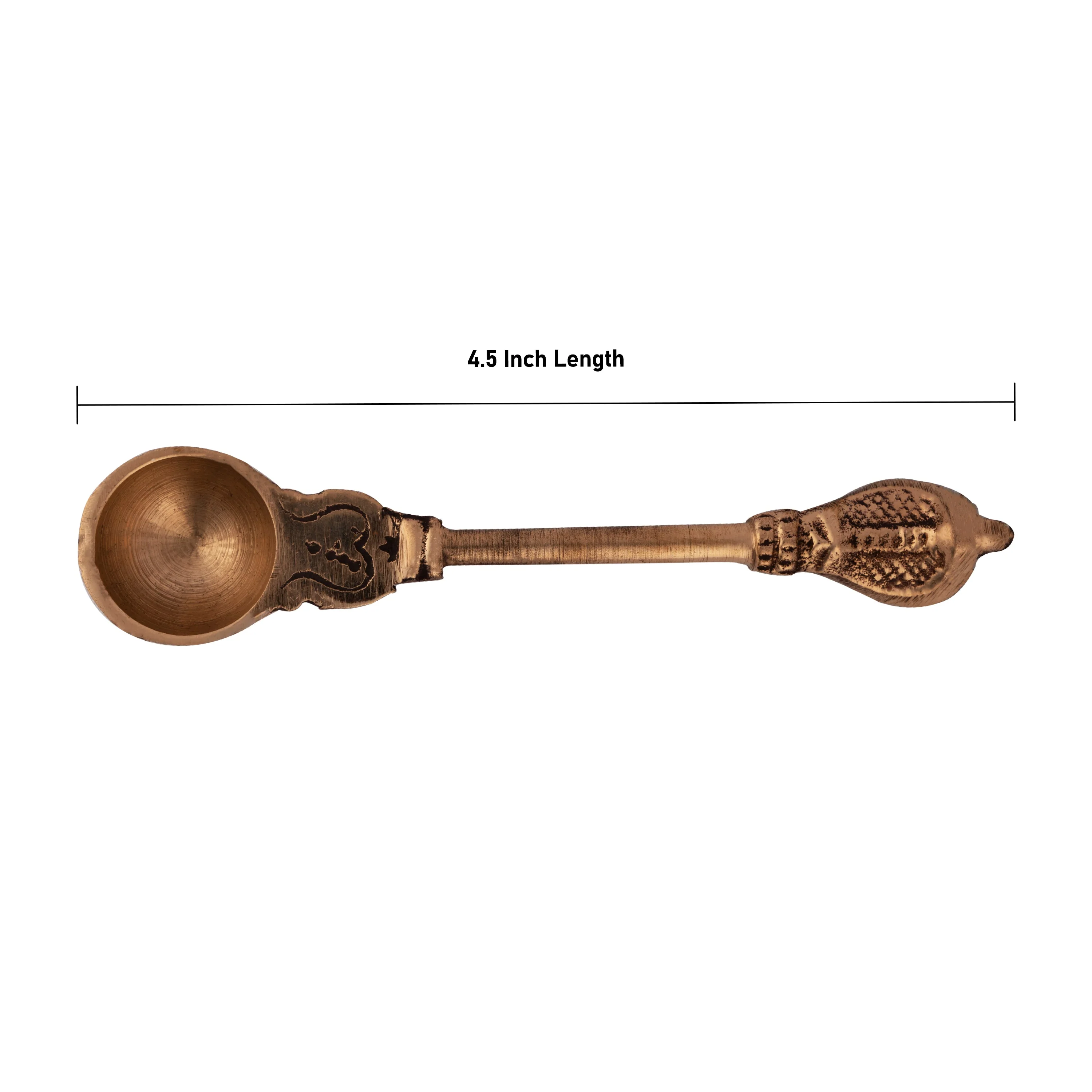 Achmani - 4.5 Inches | Copper Pali Spoon/ Achmani Spoon/ Nagam Handle Uddharani For Daily Rituals - Image 2