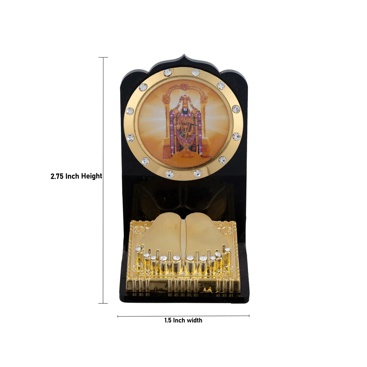 Acrylic Balaji Padham - 2.75 x 1.5 Inches | God Stand/ God Photo Stand for Pooja Decor/ 35 Gms - Image 5