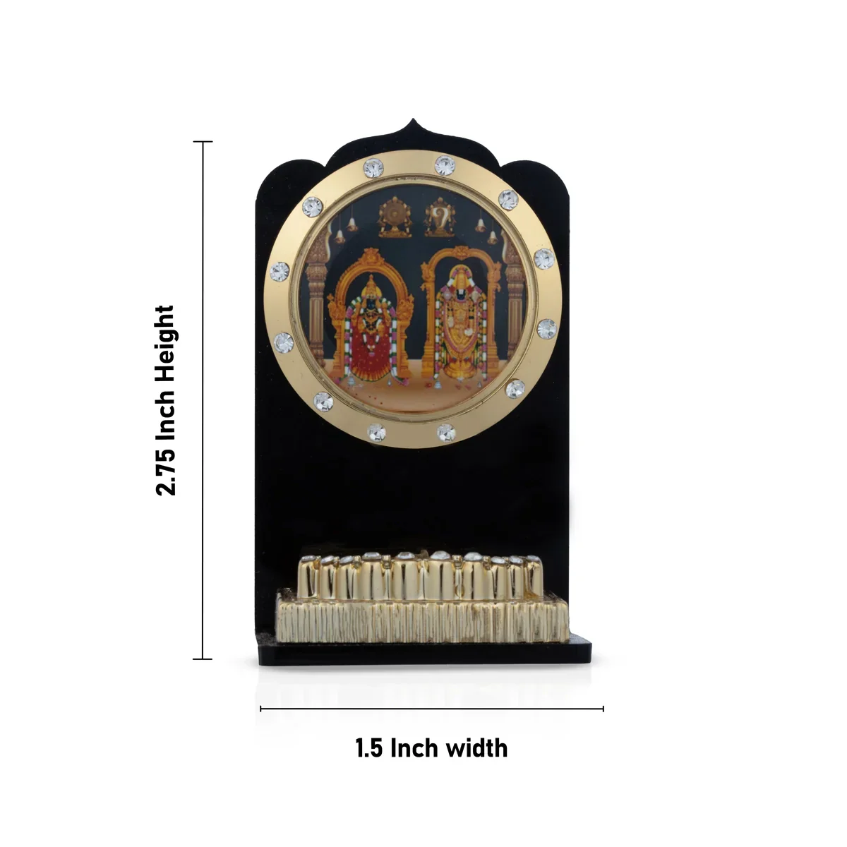 Acrylic Balaji Thayar Padham - 2.75 x 1.5 Inches | God Stand/ God Photo Stand for Pooja Decor/ 35 Gms - Image 4