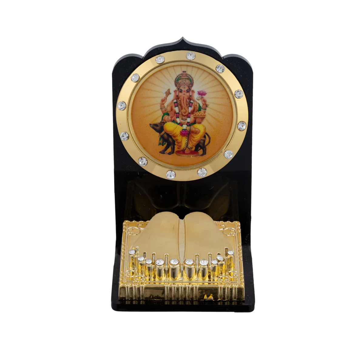 Acrylic Ganesha Padham - 2.75 x 1.5 Inches | God Stand/ God Photo Stand for Pooja Decor/ 35 Gms