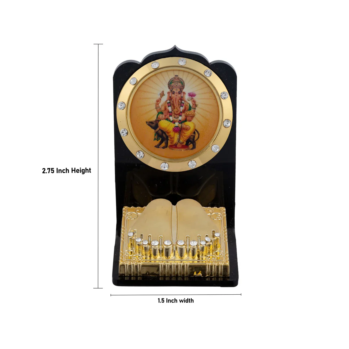 Acrylic Ganesha Padham - 2.75 x 1.5 Inches | God Stand/ God Photo Stand for Pooja Decor/ 35 Gms - Image 5