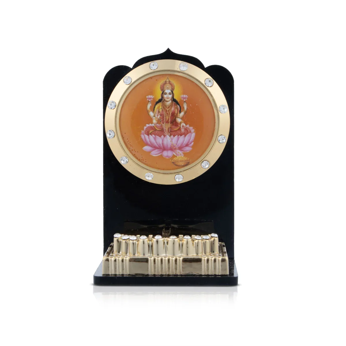 Acrylic Lakshmi Padham - 2.75 x 1.5 Inches | God Stand/ God Photo Stand for Pooja Decor/ 35 Gms - Image 3