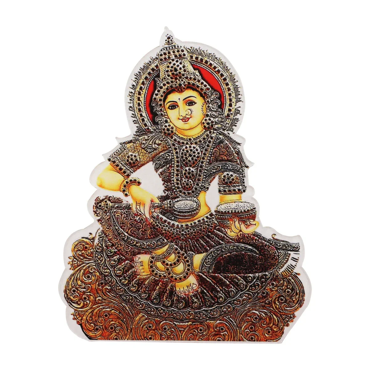 Acrylic Magnet Deity - 4.5 x 3.5 Inches | Magnetic Acrylic Picture/ Fridge Magnet Deity Design for Pooja/ Assorted Design