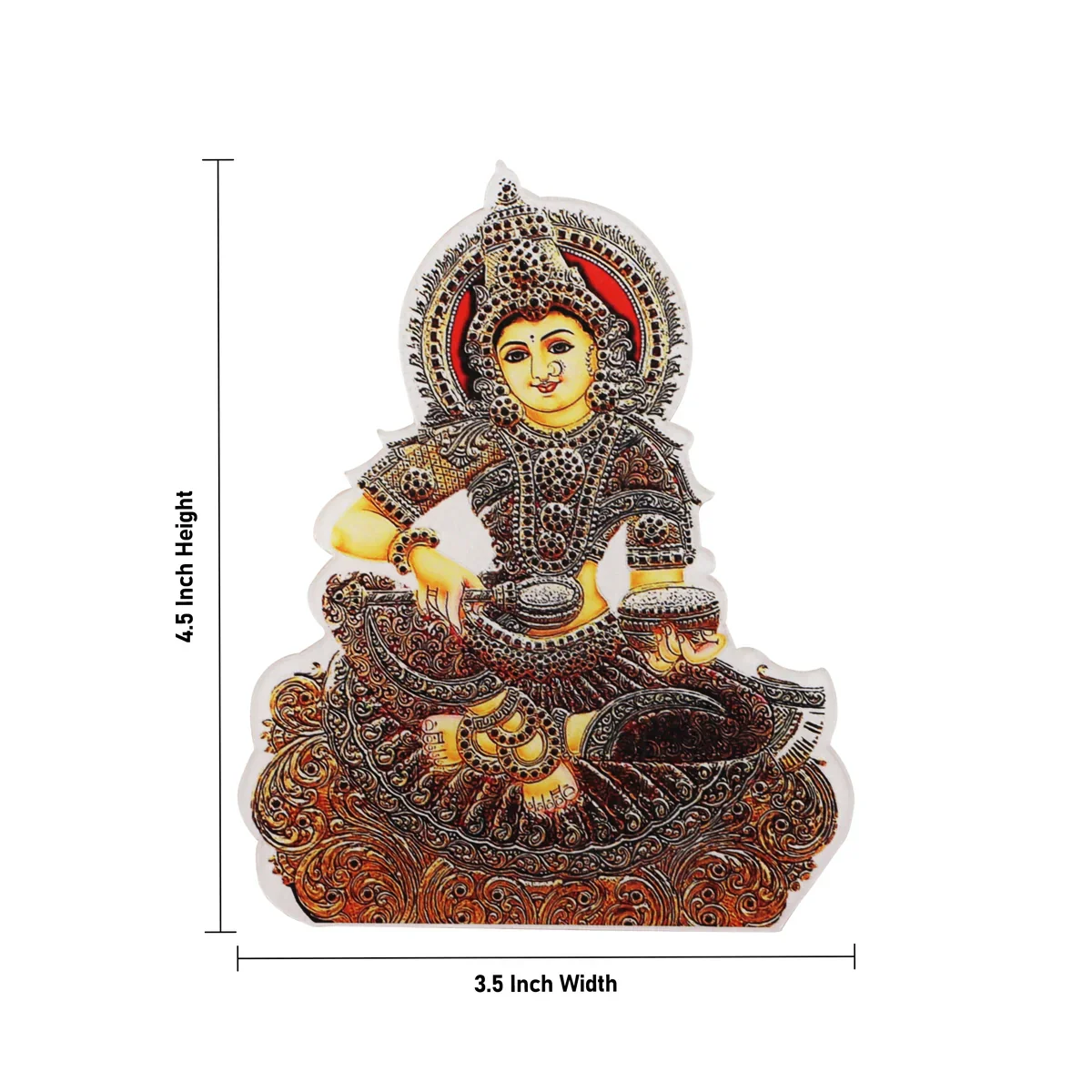 Acrylic Magnet Deity - 4.5 x 3.5 Inches | Magnetic Acrylic Picture/ Fridge Magnet Deity Design for Pooja/ Assorted Design - Image 3