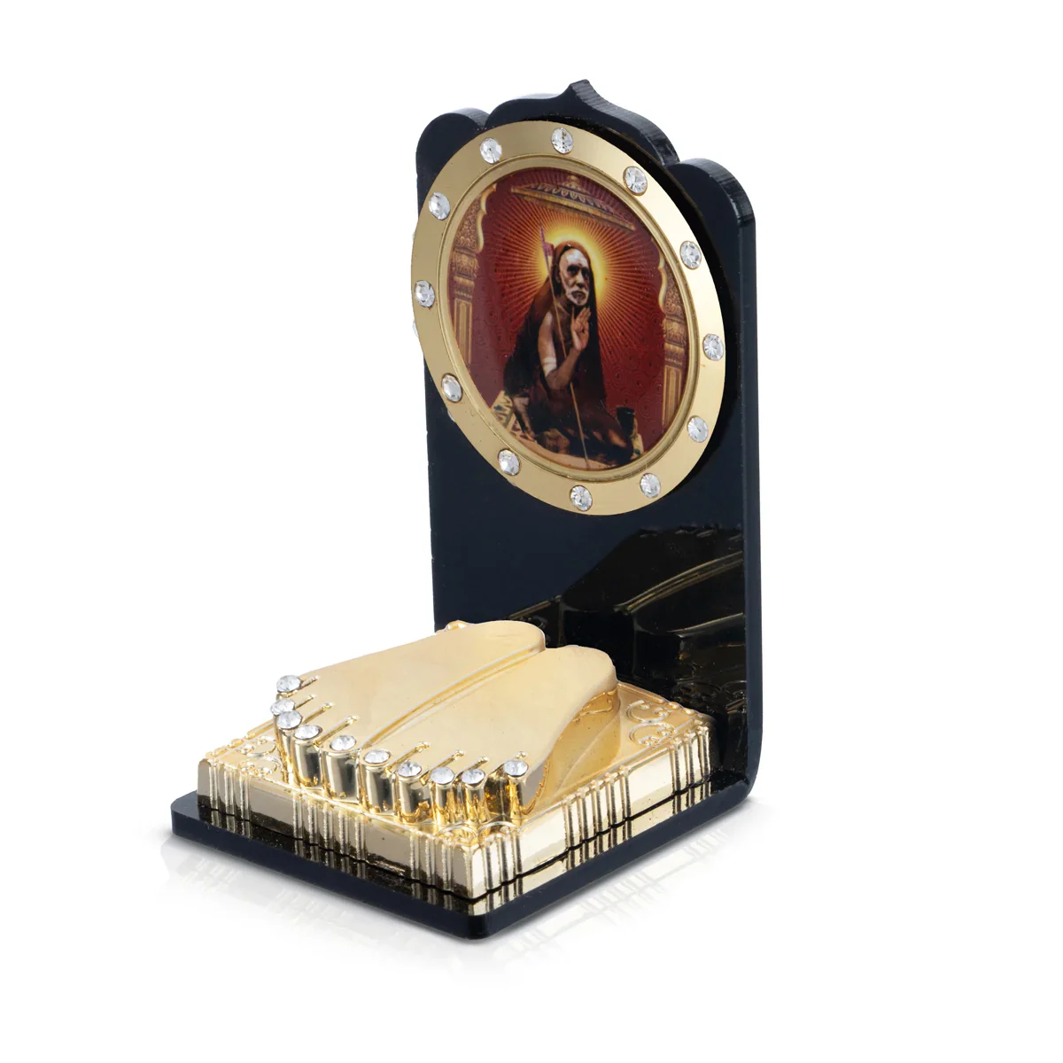 Acrylic Periyava Padham - 2.75 x 1.5 Inches | God Stand/ God Photo Stand for Pooja Decor/ 35 Gms - Image 3