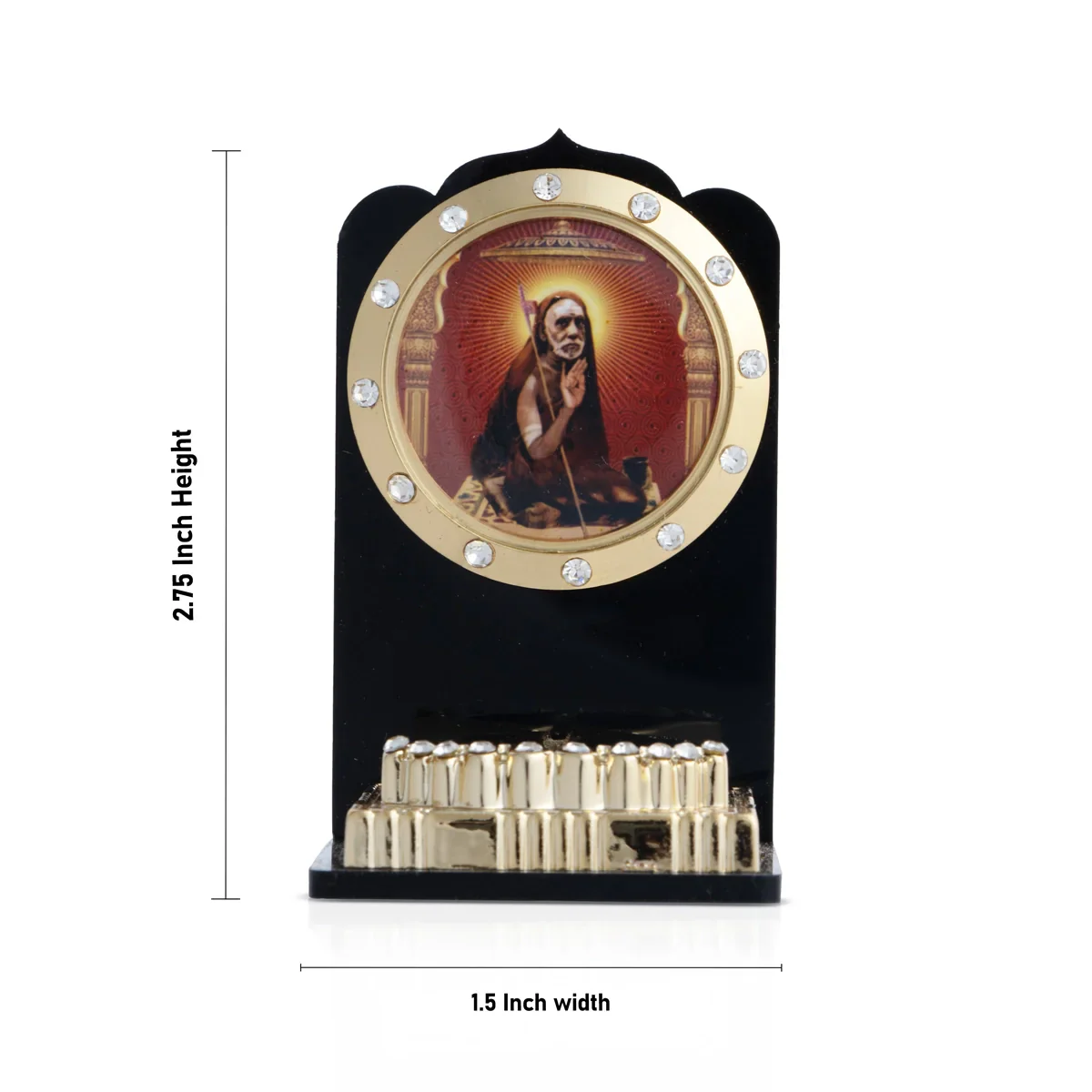 Acrylic Periyava Padham - 2.75 x 1.5 Inches | God Stand/ God Photo Stand for Pooja Decor/ 35 Gms - Image 5