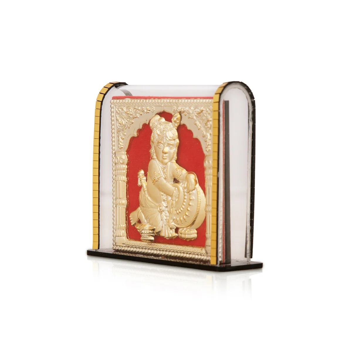 Acrylic Photo Frame - 2.75 x 3 Inches | Butter Krishna Design Acrylic Photo Stand/ Acrylic Frame Stand for Car - Image 3
