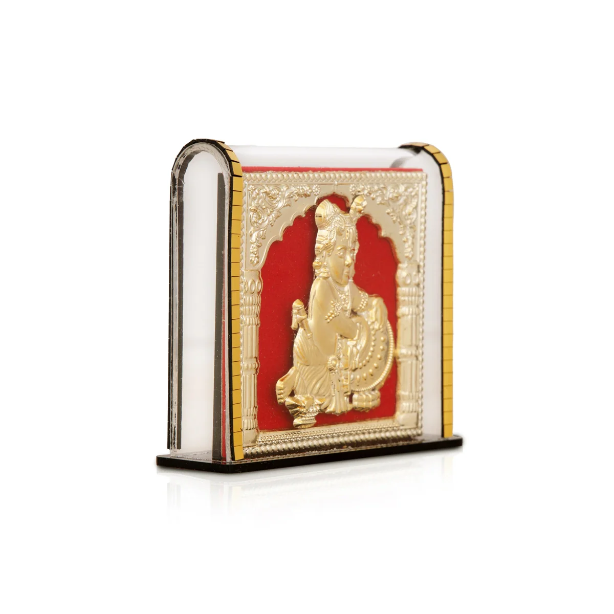 Acrylic Photo Frame - 2.75 x 3 Inches | Butter Krishna Design Acrylic Photo Stand/ Acrylic Frame Stand for Car - Image 4