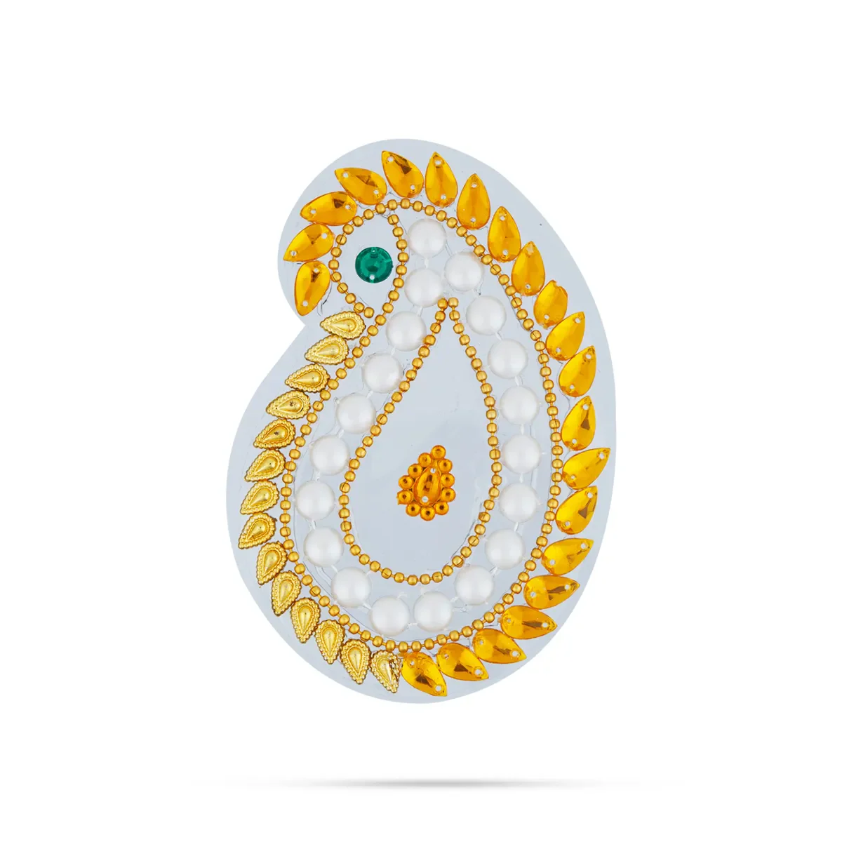 Acrylic Rangoli Design | Kundan Stone Muggulu Rangoli Kolam/ Mango Design Kolam Design for Home Decor/ Assorted Colour - Image 2