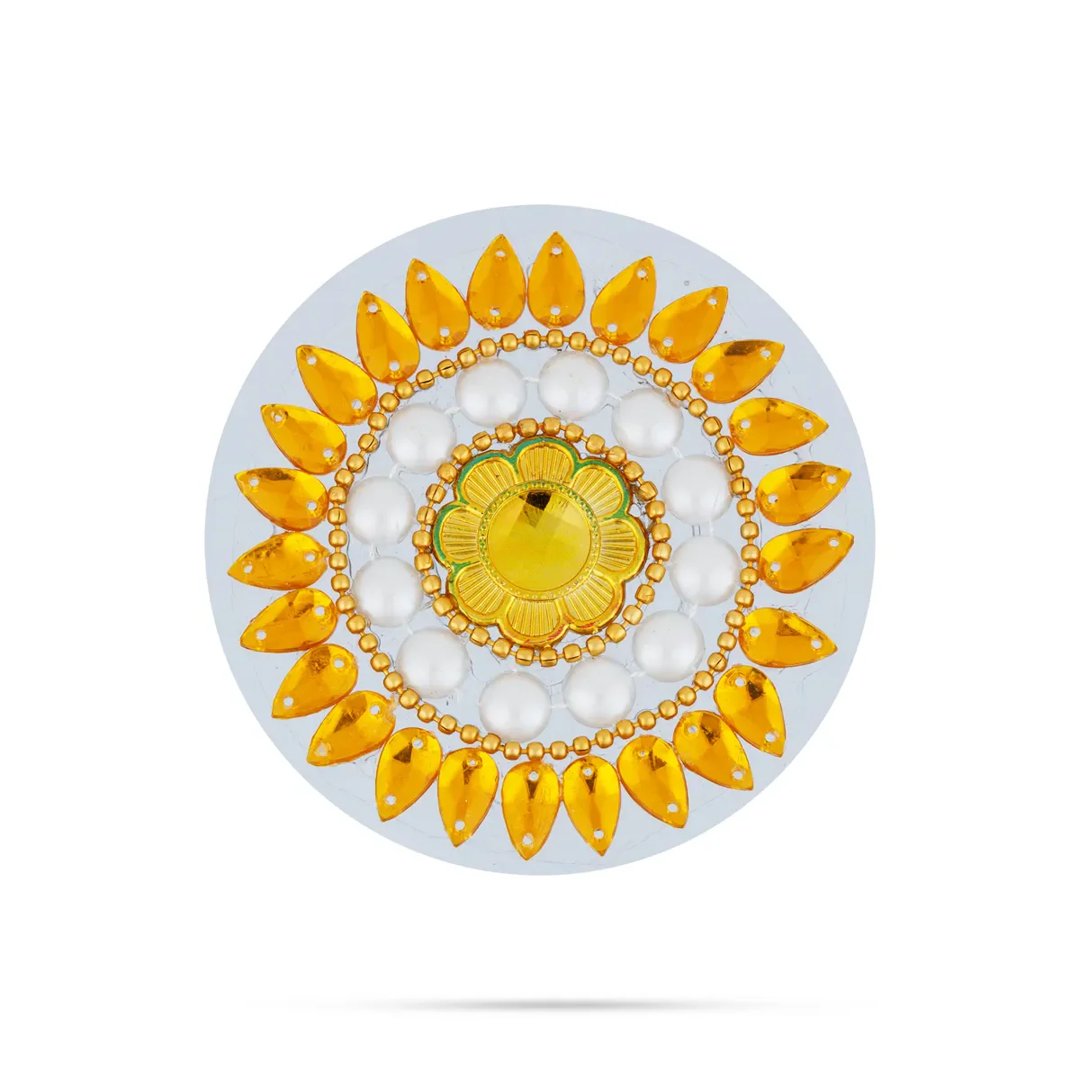 Acrylic Rangoli Design | Kundan Stone Muggulu Rangoli Kolam/ Mango Design Kolam Design for Home Decor/ Assorted Colour - Image 3
