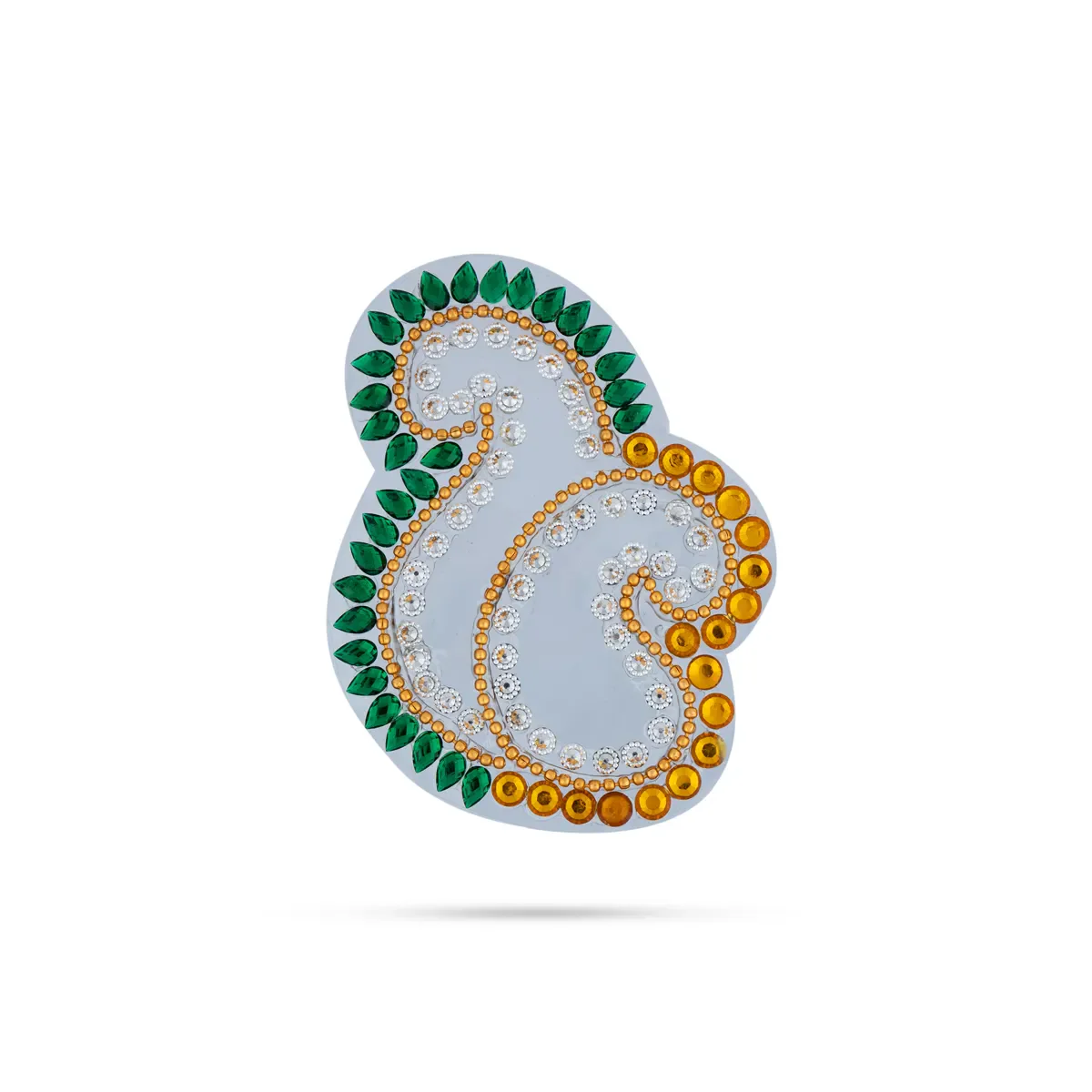 Acrylic Rangoli Design | Kundan Stone Muggulu Rangoli Kolam/ Peacock Design Kolam Design for Home Decor/ Assorted Colour - Image 2