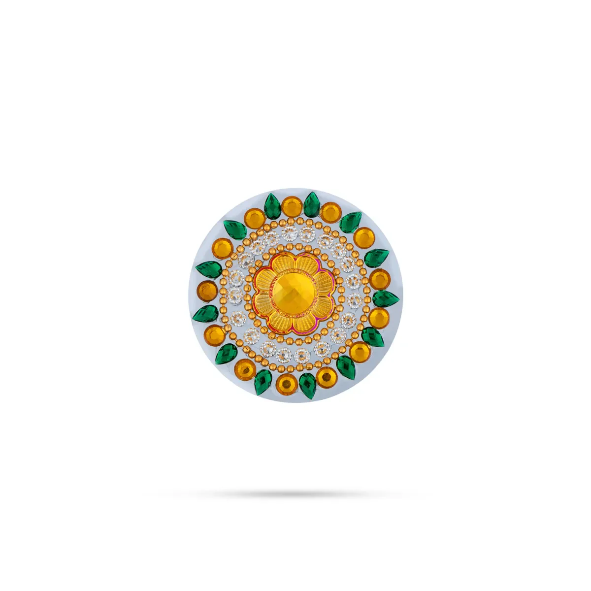 Acrylic Rangoli Design | Kundan Stone Muggulu Rangoli Kolam/ Peacock Design Kolam Design for Home Decor/ Assorted Colour - Image 3