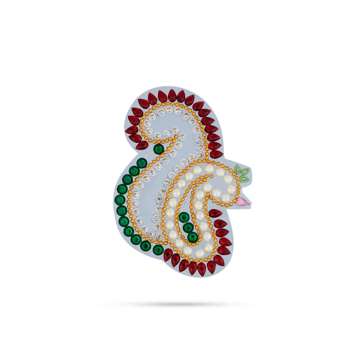 Acrylic Rangoli Design | Kundan Stone Muggulu Rangoli Kolam/ Peacock Design Kolam Design for Home Decor/ Assorted Colour - Image 5