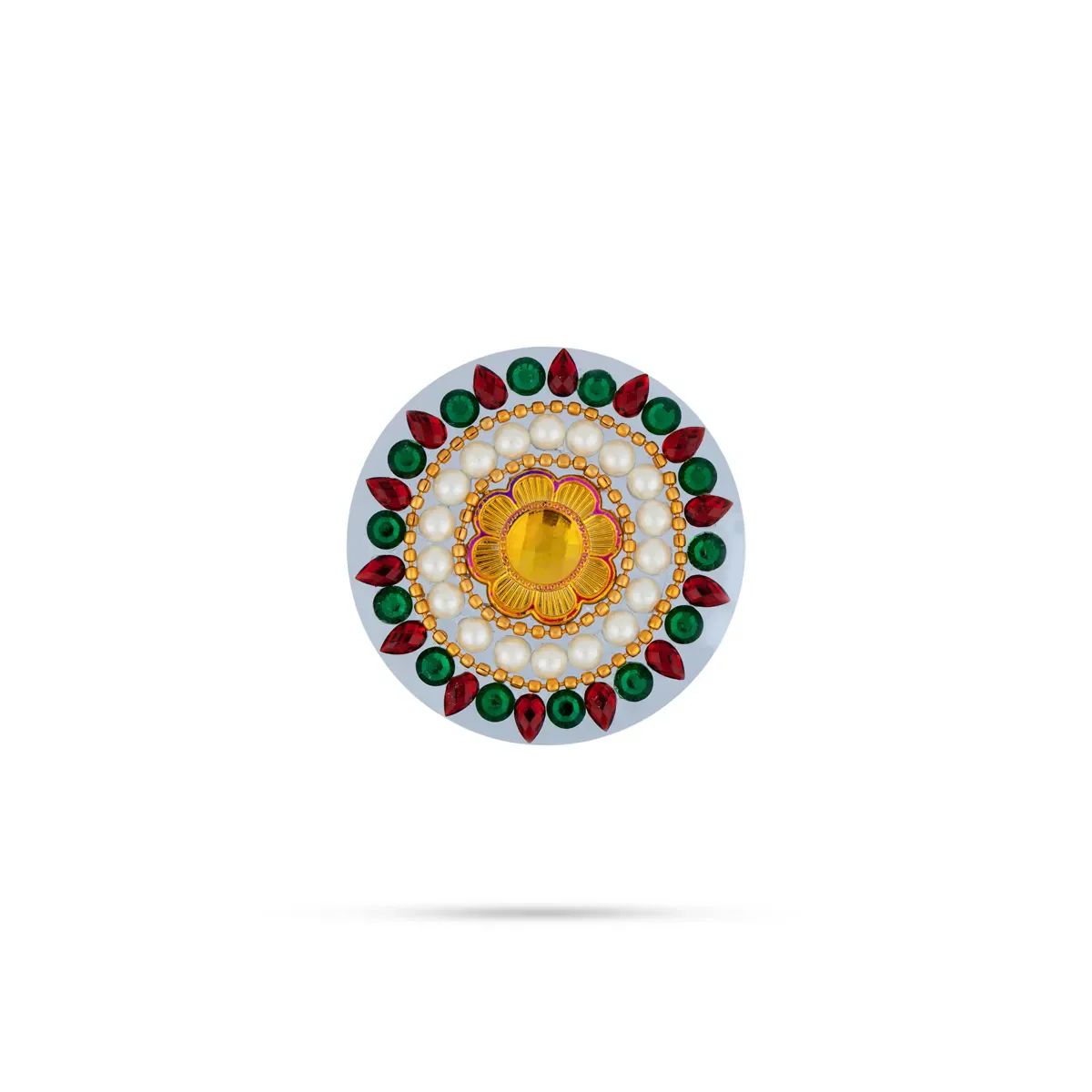 Acrylic Rangoli Design | Kundan Stone Muggulu Rangoli Kolam/ Peacock Design Kolam Design for Home Decor/ Assorted Colour - Image 6