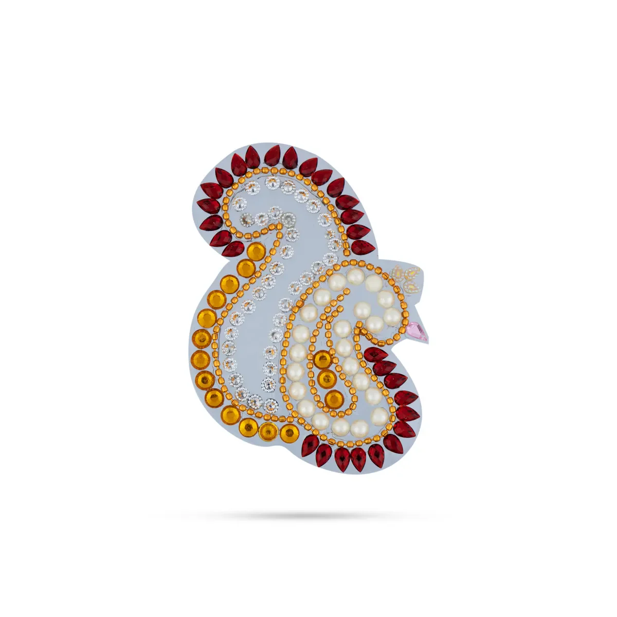 Acrylic Rangoli Design | Kundan Stone Muggulu Rangoli Kolam/ Peacock Design Kolam Design for Home Decor/ Assorted Colour - Image 8