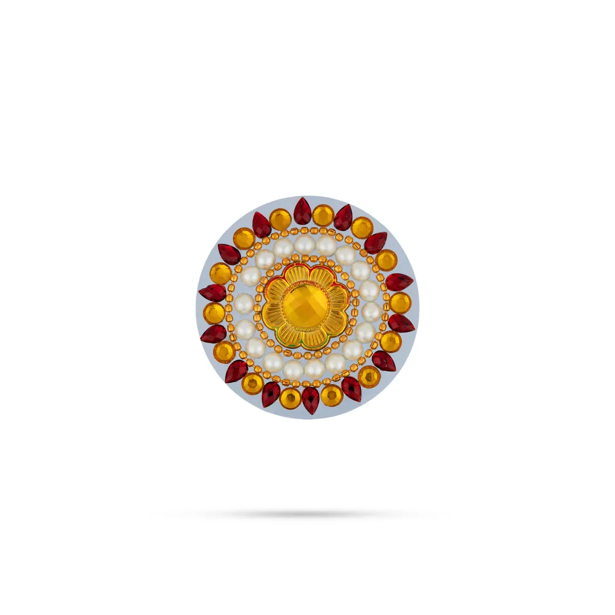 Acrylic Rangoli Design | Kundan Stone Muggulu Rangoli Kolam/ Peacock Design Kolam Design for Home Decor/ Assorted Colour - Image 9