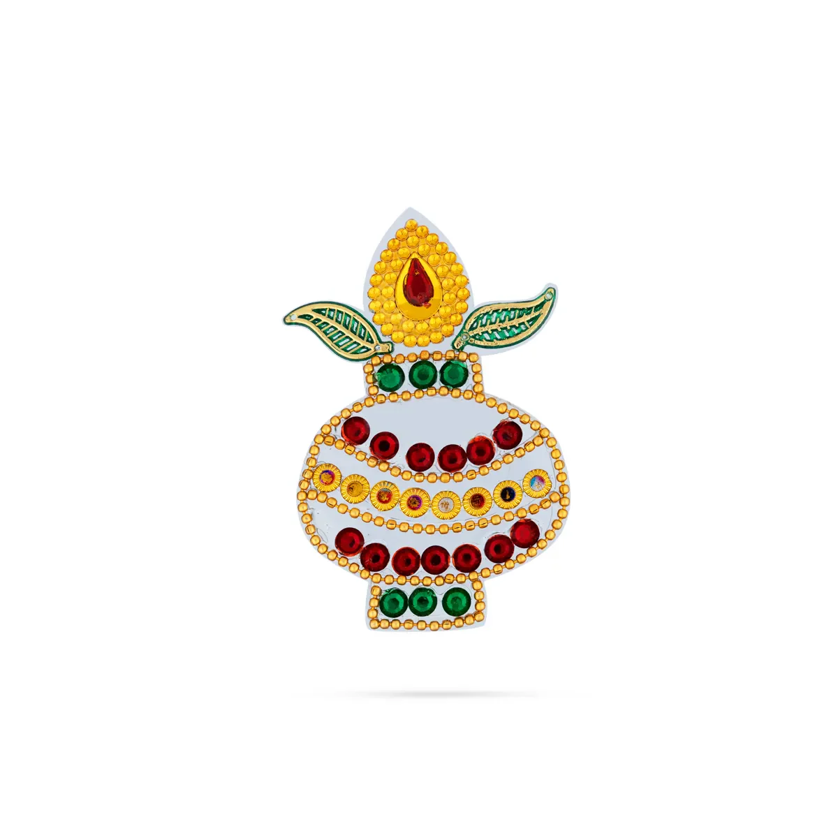Acrylic Rangoli | Multicolour Kundan Stone Acrylic Rangoli Design/ Peacock Design Muggulu Rangoli for Home - Image 12