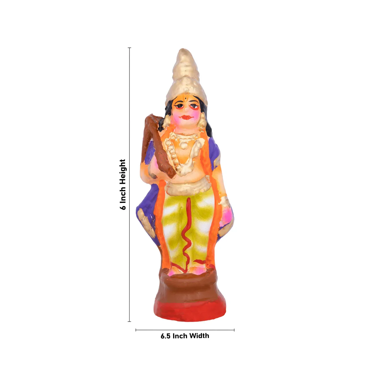 Action Dasavatharam Clay Golu Bommai Set - 6 x 6.5 Inches | Giri Golu Doll/ Navaratri Golu Bomma/Gombe/Bommai - Image 12