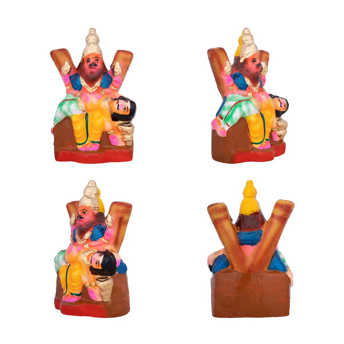 Action Dasavatharam Clay Golu Bommai Set - 6 x 6.5 Inches | Giri Golu Doll/ Navaratri Golu Bomma/Gombe/Bommai - Image 4