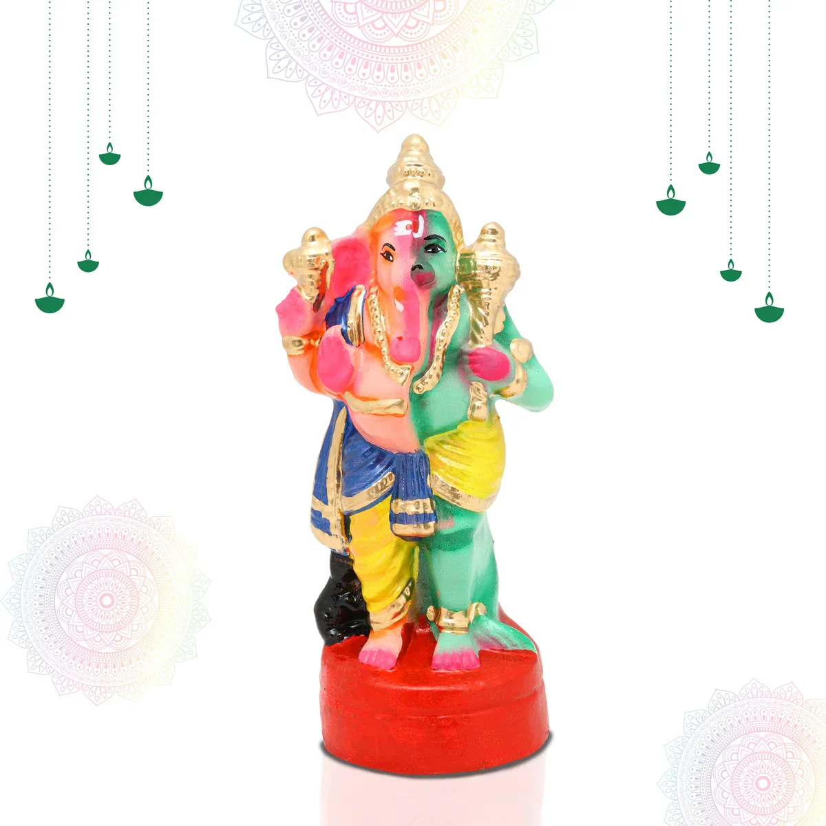 Adhyantha Prabhu Clay Golu Bommai - 9 x 3.25 Inches | Giri Golu Doll/ Navaratri Golu Bomma/Gombe/Bommai - Image 6
