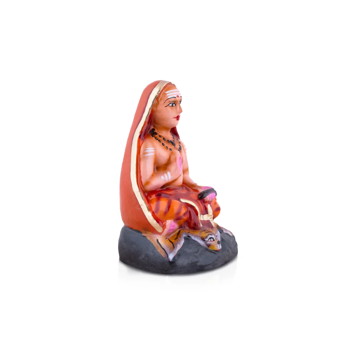 Adi Shankaracharya Clay Golu Bommai - 5 x 3.5 Inches | Giri Golu Doll/ Navaratri Golu Bomma/Gombe/Bommai - Image 2