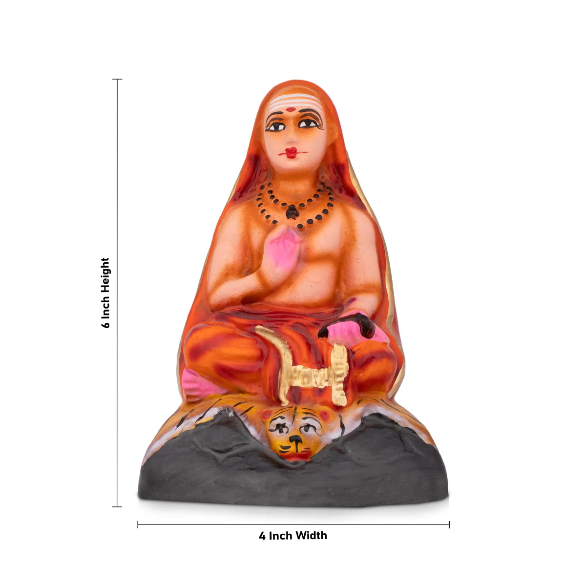 Adi Shankara Paper Mache Golu Bommai - 6 Inches | Giri Golu Doll/ Navaratri Golu Bomma/Gombe/Bommai - Image 5