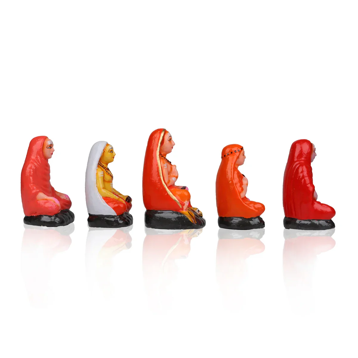 Adi Shankara Clay Golu Bommai Set - 9 x 6 Inches | Giri Golu Doll/ Navaratri Golu Bomma/Gombe/Bommai - Image 3