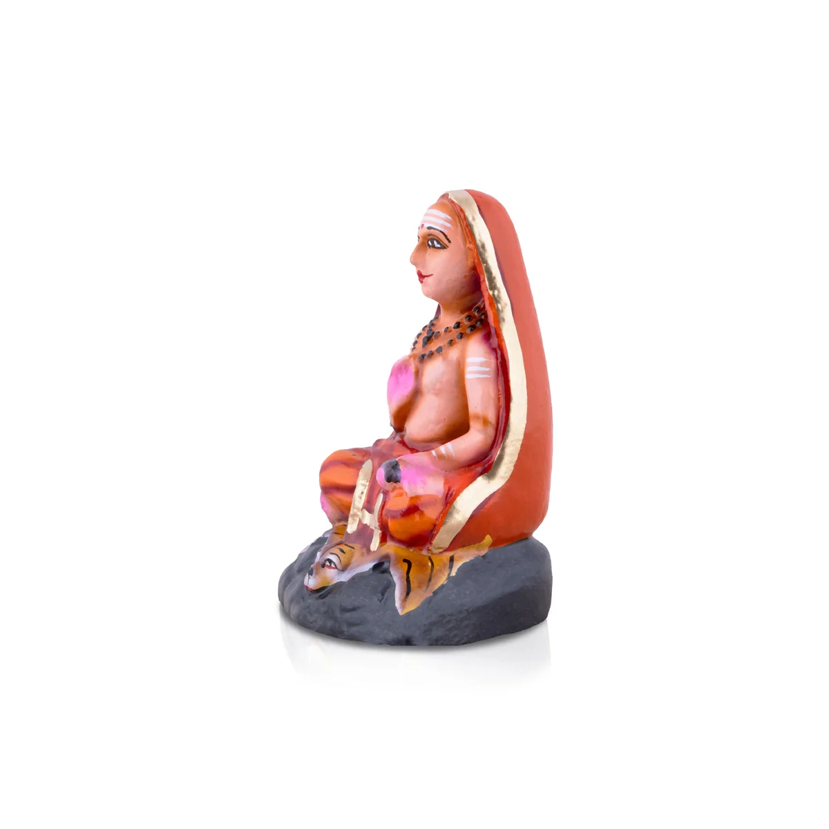 Adi Shankara Statue Paper Mache Golu Bommai- 10 X 6 Inches | Navaratri Golu Gombe/Giri Golu Doll/Navratri Decor - Image 3