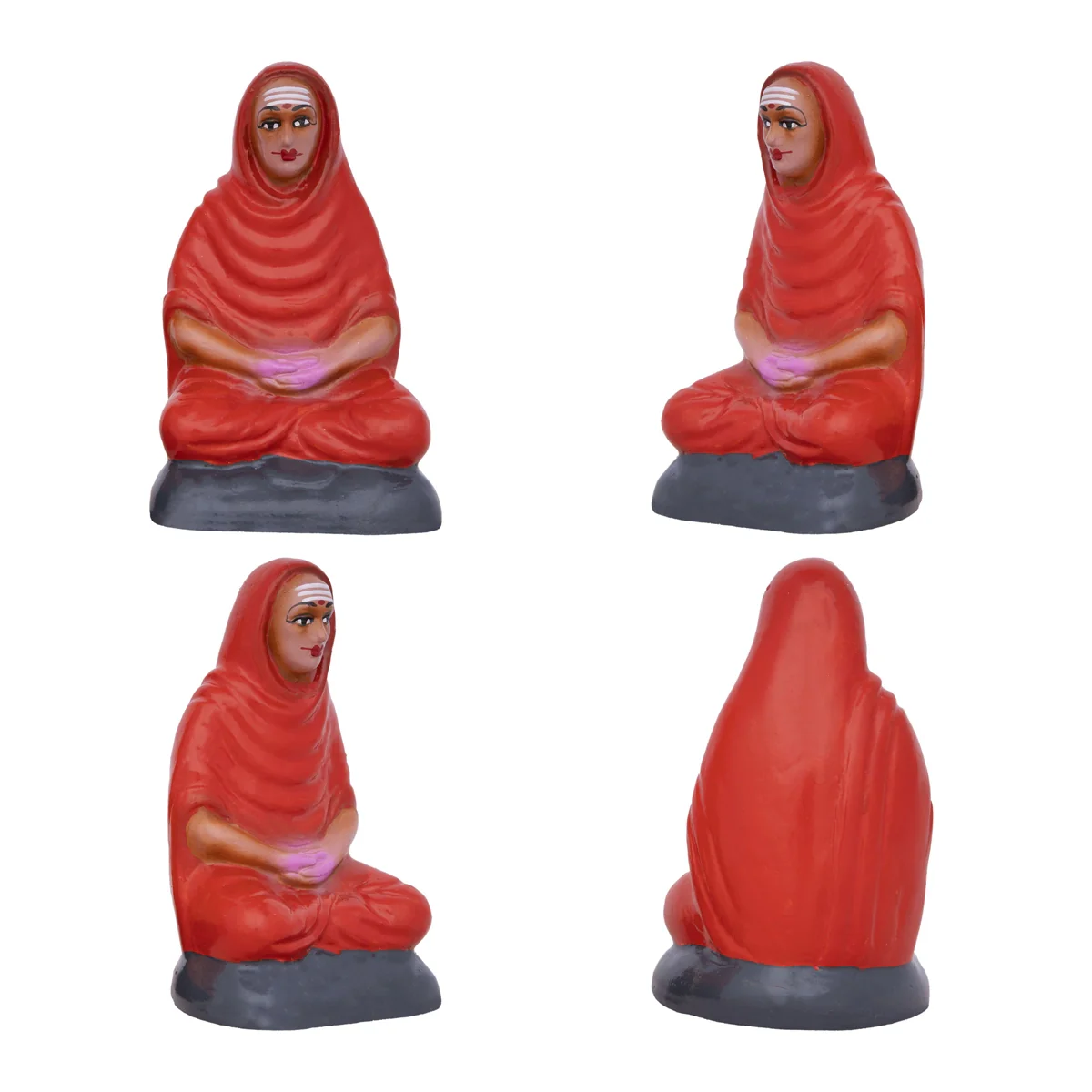 Adi Shankara with 4 Disciples Paper Mache Golu Bommai Set - 9 x 4 Inches | Giri Golu Doll/ Navaratri Golu Bomma/Gombe/Bommai - Image 5