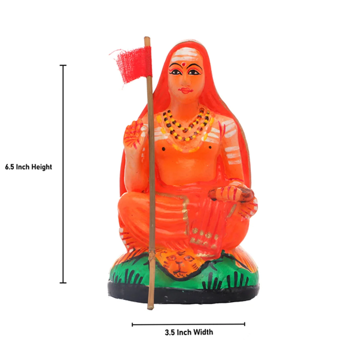 Adi Shankaracharya Clay Golu Bommai - 6 Inches | Giri Golu Doll/ Navaratri Golu Bomma/Gombe/Bommai - Image 5