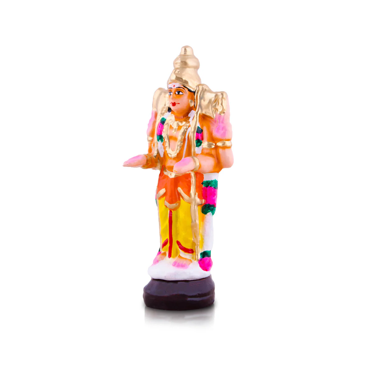 Murugan Arunagirinathar Clay Golu Bommai Pair - 14 x 5 Inches | Giri Golu Doll/ Navaratri Golu Bomma/Gombe/Bommai - Image 3