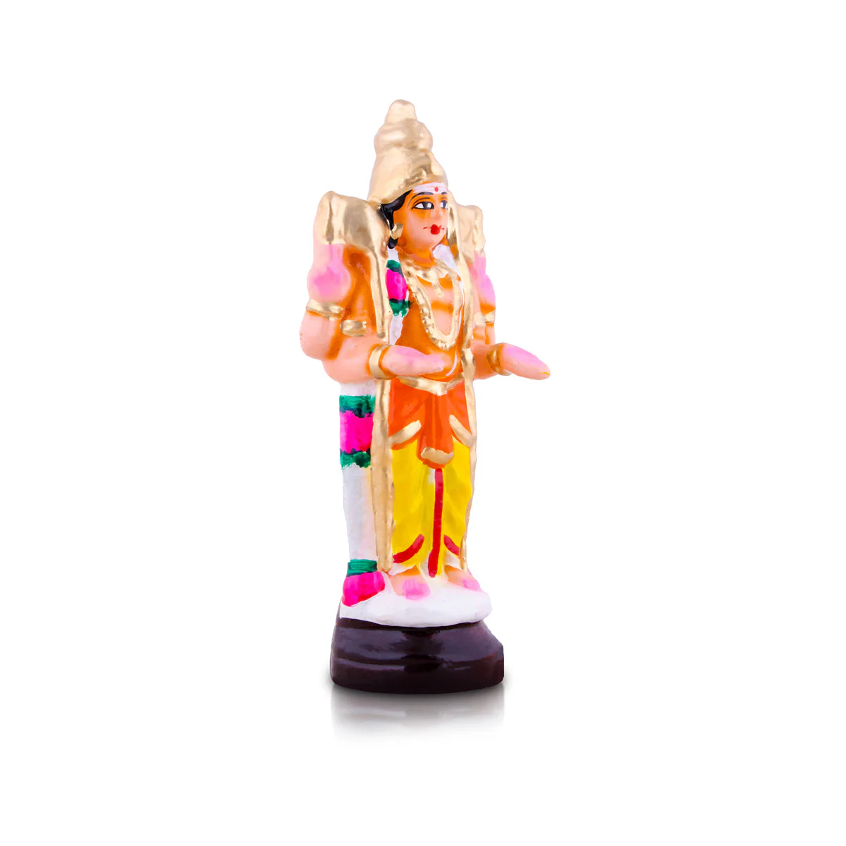 Murugan Arunagirinathar Clay Golu Bommai Pair - 14 x 5 Inches | Giri Golu Doll/ Navaratri Golu Bomma/Gombe/Bommai - Image 5