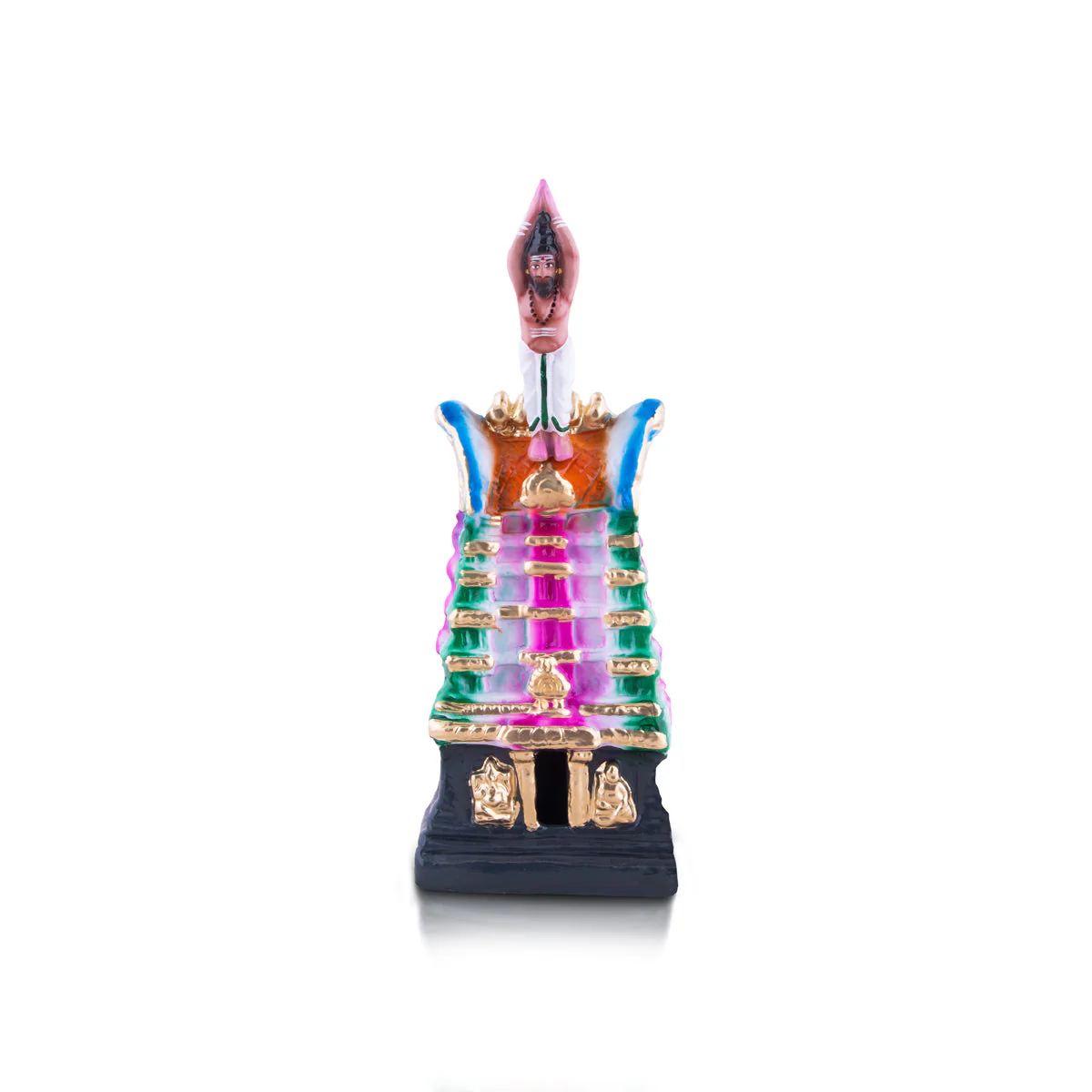 Murugan Arunagirinathar Clay Golu Bommai Pair - 14 x 5 Inches | Giri Golu Doll/ Navaratri Golu Bomma/Gombe/Bommai - Image 6