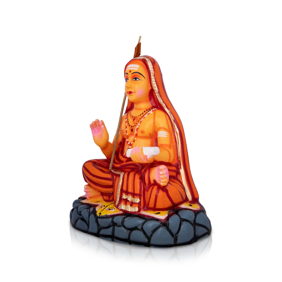 Adi Shankaracharya Paper Mache Golu Bommai - 13 x 11 Inches | Giri Golu Doll/ Navaratri Golu Bomma/Gombe/Bommai - Image 2