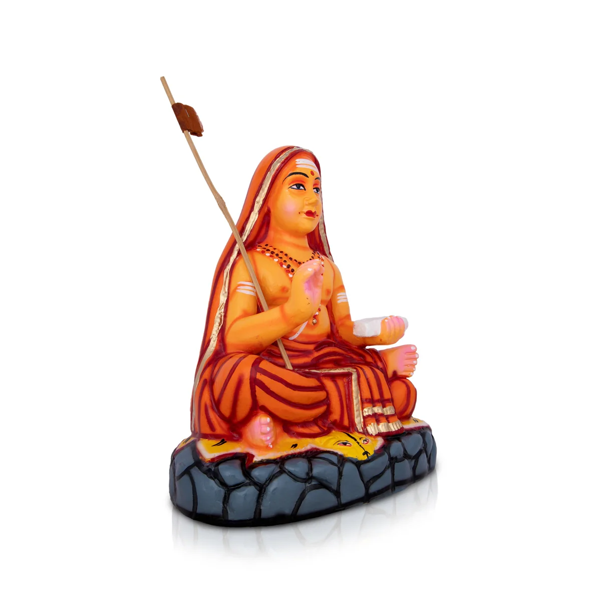 Adi Shankaracharya Paper Mache Golu Bommai - 13 x 11 Inches | Giri Golu Doll/ Navaratri Golu Bomma/Gombe/Bommai - Image 3