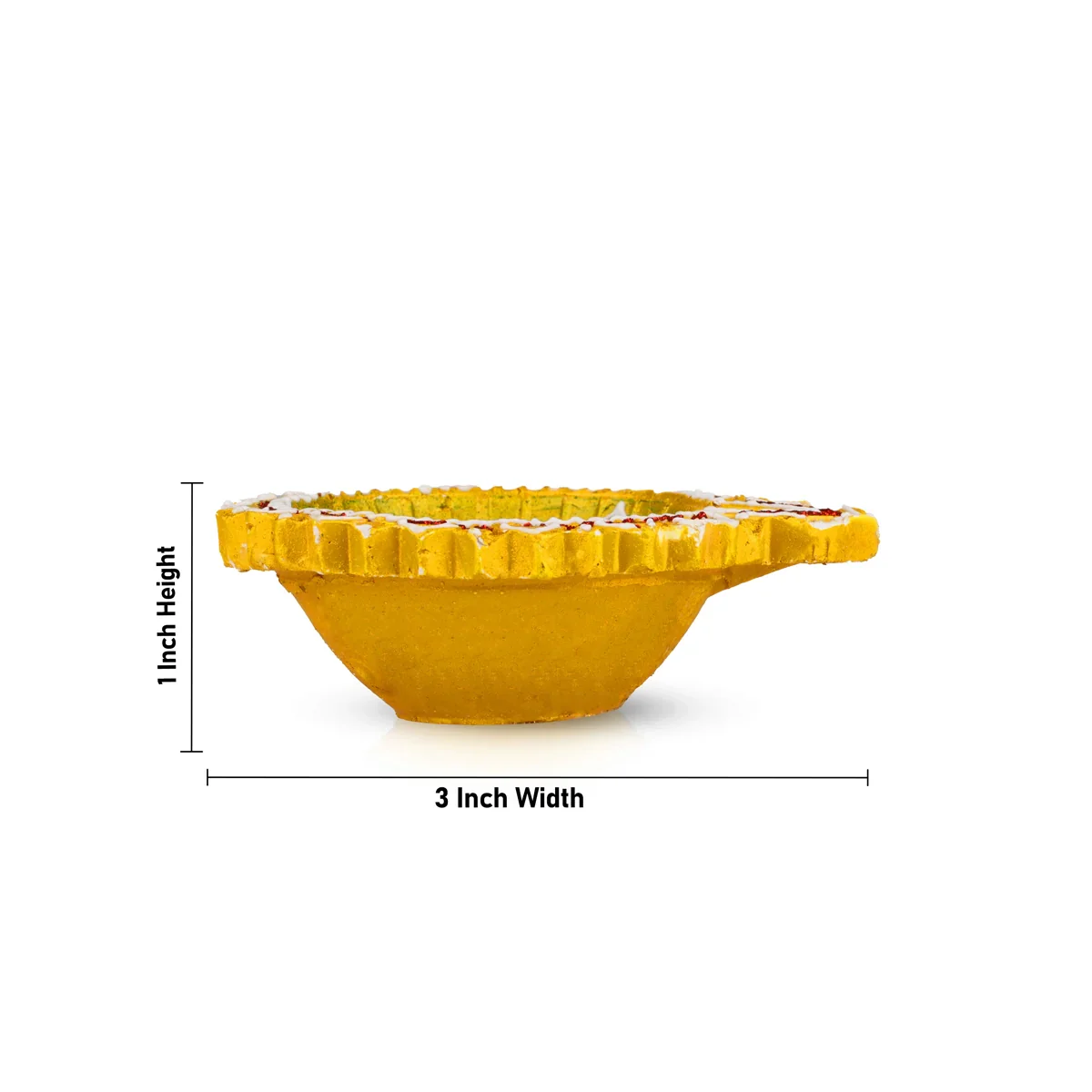Agal Lamp - 1 x 3 Inches | 4 Pcs/ Decorative Lamp/ Clay Vilakku for Pooja - Image 3