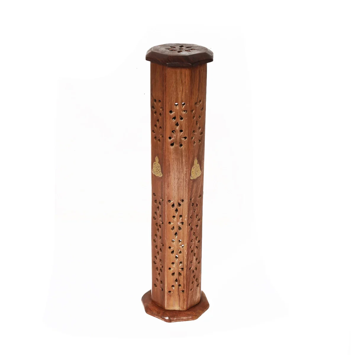 Agarbathi Stand - 12 x 3 Inches | Wooden Incense Holder/ Tower Shape Agarbatti Holder for Pooja - Image 3